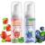 Foam Toothpaste Kids Foaming Toothpaste Kids for U Shaped Toothbrush Natural Formula Toothpaste Deeply Cleaning Gums Kids Oral Care Toothpaste  (Strawberry &Blueberry)