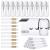 TCJJ 40 PCs eyelash shampoo bottle brushes set contain 10pcs eyelash brushes 10PCs eyelash brush pipes 10PCs eyelashes shampoo foam donor bottle 10pcs eyelashes Aftcare pocket white