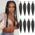 Xtrend 8Packs Easy Braids Pre-stretched Braiding Hair 20 Inch EZ Braiding Hair Professional Hot Water Setting Synthetic Fiber for Crochet Braiding Hair Yaki Texture Braiding Hair Extensions for Women 20 Inch (Pack of 8) 1B#