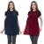 YEARSTAR 2 Pack Adult Bib 27X19 Apron Adjustable Multipurpose Washable Reusable Clothing Protector Feeded for Elderly Patient or People Need Care Navy Blue Burgundy