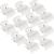12 Pieces Hot Roller Clips Hair Curler Claw Clips Replacement Roller Clips for Small, Medium, Large and Jumbo Hair Rollers holding Women Girls Hair Section Styling White