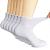 +MD Diabetic Circulator Socks Men Women-6 Pairs Bamboo Non-Binding Extra Wide Ankle/Crew Socks for Edema 9-11 10-13 13-15 13-15 Ankle/6 Pairs White