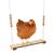 Chicken Swing Toy for Coop Natural Safe Wooden Accessories Handmade in USA! Large Durable Perch Ladder for Poultry Run Rooster Hens Chicks Pet Parrots Macaw Entertainment Stress Relief for Birds