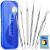 Blackhead Remover Tools, Pimple Popper Tool Kit, 6 Pack Professional Comedones Extractor Acne Removal Kit for Blemishs, Whitehead Popping, Zit Removing for Nose Face - with Organized Case 6 Pack Blackhead Remover With Case - Blue