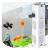 Quiet aquarium internal filter 4in1 aquarium filter 500-1800L/h aquarium filter with 2 filter sponges water pump oxygen ventilation wave maker for 20l-1500l aquarium (6W 500L/h)