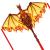 Dragon Kite for Kids & Adults, Easy to Fly Kite for Beginners,Large Single Line Kite for Beach Trip Fiery