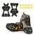 EONPOW Ice Grips, Ice & Snow Grips Cleat Over Shoe/Boot Traction Cleat Rubber Spikes Anti Slip 10 Steel Studs Crampons Slip-on Stretch Footwear M(WOMEN:7-10/MEN:5-8) 1 Pair