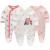 MAMIMAKA Baby Clothes Newborn Baby Grow Onesies Cotton Footed Pajamas for Boys and Girls 0-18 Months 0-3 Months Long Sleeve COLOR2