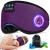 Sleep mask Bluetooth 100% darkening Sleep mask with headphones Side sleeper Washable light -blocking sleeping glasses with microphone for travel/nap/yoga/meditation/sleeping (purple) violet