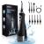 Sejoy Water Flossers for Teeth Cordless Water Flosser Rechargeable Portable Oral Irrigator for Braces 5 Modes and 8 Tips IPX7 Waterproof Detachable 230ML Water Tank for Travel and Home Black