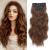 Hair Extensions Clip in 4PCS Auburn Brown 20Inch Hair Extension Long Wavy Full Head Clip in Hair Extension Synthetic Fiber Hair Pieces for Women