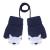 Girls Boys Cute Fox Knitting Short Full Finger Gloves Toddler Kids Winter Thermal Plush Lining Cycling Camping Gloves Mitten for 1-3 Yrs Navy Blue