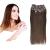 (35cm-55cm) clip in extensions real hair set 10pcs 120g 100% remy real hair for hair extension smooth hair parts (4# medium brown 35cm) 35cm (120g) 4#(medium brown)
