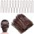 50 pieces U-shaped hairpins 6 cm hair clip for women girls and hairdressing salon with storage box bobby pins for girls hair additives (brown) ...