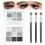 Kyda 9 colors Smoky makeup eye shadow palette dark gray & black punk eyes shadow palette make-up pearl gloss matte cement gray color eyeshadow with eyeshadow brush