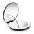 Fancii portable pocket mirror of two -sided make -up mirrors with LED lighting 1x / 10x magnification - compact foldable large 13cm rice level illuminated for cosmetics (black)