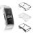  3 Pack Fintie Screen Protector Compatible with Fitbit Charge 3 Soft Slim TPU Plated Case Cover Full-Around Protective Bumper Shell Compatible with Fitbit Charge 3 / Fitbit Charge 3 SE Black Clear Silver