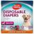Simple Solution Disposable Dog Diapers for Female Dogs | Super Absorbent Leak-Proof Fit | Females in Heat, Excitable Urination, Incontinence, or Puppy Training | Small | 12 Count 30 count Large/X-Large