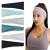 Flintronic 6 PCs Sports women's headband cotton stretch welding band mixed colors Wicking Stretchy headband for women sports/yoga/running/fitness #1 dark color