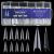 500PCS Stiletto Nail Tips krofaue Extra Long Nails Clear Nail Tips 10 Sizes Half Cover Nail Tips XL Stiletto Shape Nail Tips Artificial Acrylic Nails Pointed Press On Nails with Box for Halloween Nail Salon and Home DIY