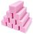 Fuyamp 10 Pcs Nail Buffer Block Professional 120 Grit Nail Sanding Blocks for Natural Acrylic Nails Nail Buffer Blacks Manicure Pedicure Tools for Gel Nails Salon Home Use (Pink)