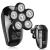 Head Shavers for Men ElectriBrite Upgrade 5-in-1 Bald Head Shaver Cordless LED Mens Electric Shavers IPX7 Waterproof Wet Dry Rotary Shaver Grooming Kit with Beard Clippers Type-C Charge (Black)