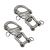 NRC&XRC Pair Jaw Swivel Snap Shackle 316 Stainless Steel for Sailboat Spinnaker Halyard &Diving 2-3/4"