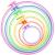 Similane 6 Pieces Embroidery Hoops  Plastic Circle Cross Stitch Hoop Ring 3.4 inch to 10.2 inch (Multicolor) for Embroidery and Cross Stitch