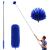 Ceiling Fan Duster with Extension Pole, Cobweb & Corner Brush Cleaning Kit w 2 Duster Heads for Cleaning,15- 100 Inch Long Handle Aluminum Telescoping Pole, Washable(Blue)