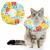 Avodova Cat protective collar sore crane cat collar soft cat restoring collar pets protective collar adjustable protective cotton ring protective for cat and dog (s)