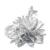 Flower Feather Bead Corsage Hair Clips Fascinator Hairband and Pin (Silver)