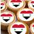 Syria Syrian Flag hearts style 24 pre-cut edible party decorations Wafer Paper Cupcake Topper Cake