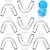 8 Pieces Teeth Whitening Mouth Trays Teeth Mould Guards Moldable Teeth Trays Thermoforming Teeth Guards Dental Oral Care Kit for Teeth Whitening Teeth Bleaching Teeth Grinding Teeth Protecting