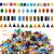 Lanyani 1050 Pieces Mixed Shapes Glass Mosaic Tiles for Crafts  Colorful Stained Glass Pieces for Mosaic Projects Mix(opaque)