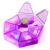 7-Sided Portable Pill Box Medicine Planner Small case (Seven Day Weekly Container) Medication, Vitamin Holder Boxes Organizer Pillbox Dispenser Organizer, sorter and Reminder containers (1 Unit) Purple