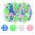 Nanaborn Bike Spoke Beads Glow in The Dark That Make Noise- Plastic Round Multicolor Luminous for Kids Bicycle Wheel Decorations (216PCS)