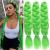 WOME Jumbo Braiding Hair Extension 24Inch Green Color Synthetic Crochet Braids Hair High Temperature Fiber Twist Braids Extensions for Woman (24Inch Lime) 24 Inch (Pack of 3) 24 Lime