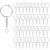100 Pack Key Ring with Chain and Open Jump 1 inch Split Round Keychain Rings Bulk for Craft Making Jewelry