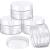 4 Pieces Round Clear Wide-mouth Leak Proof Plastic Container Jars with Lids for Travel Storage Makeup Beauty Products Face Creams Oils Salves Ointments DIY Slime Making or Others (1 oz, White) 1 Ounce (Pack of 4) White,Clear Plastic