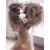 Vakkery Flower Bridal Wedding Hair Vine Pearl Hair Accessories Bridal Headband Headpiece for Women and Girls (Rose Gold)
