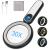 Arsir Rechargeable Magnifying Glass with Light, 30X 4.7IN Handheld Large Lightweight Lighted Magnify Lens 21 LED 3 Modes Illuminated Book Magnifier for Kids,Seniors,Reading,Inspection,Coin,Jewelry Black+white
