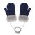 Toddler Kids Winter Warm Thick Plush Short Knitted Gloves With String for 1-3Yrs Blue