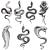 Tazimi Snake Temporary Tattoos  6 Sheets Black Snake Tattoos For Women Men  Body Art Decorations Black Fake Tattoos Stickers.