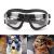 Namsan sunglasses for dogs adjustable dog glasses waterproof windproof dog motorcycle glasses protective glasses for medium/large dog clear silver
