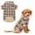 EXPAWLORER Plaid Dog Hoodie - British Style Soft Sweater Warm Dog Sweatshirt with Dog Lead Hole Hooded Cold Weather Clothes Outfits Winter Coat for Small Medium Large Dogs M Beige