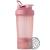 BlenderBottle Shaker Bottle with Pill Organizer and Storage for Protein Powder, ProStak System, 22-Ounce, Rose Pink