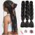 Showjarlly Schwarz Braids Extension Kanecalon Kunsthaar Haar Ombre Jumbo Braid Hair extension 24 " Kanecalon braids Box Braid Hair Kunsthaar For single-bridge for Crochet Twist Lichen Hair 61cm-24 inch (3 pack) Natural black