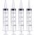 Large Plastic Syringe for Scientific Labs 4 Pack Measuring Syringe Tools Dispensing Multiple Uses (20 ml)