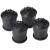Merriway BH05584 (4 Pcs) Heavy Duty Rubber Walking Stick Ferrule Protectors Cane Tips 25mm (1 inch) Black - Pack of 4 Pieces
