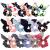 Bow Scrunchies For Hair  18 Pcs Chiffon Satin Scrunchies Silk with Bow Scarf  Solid Stripe Flower Color Bow Scrunchies  Ponytail Holder with Tail  Rabbit Bunny Ear BowKnot Hair Accessories